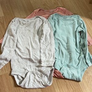 24m onesies long sleeve - bundle of 3